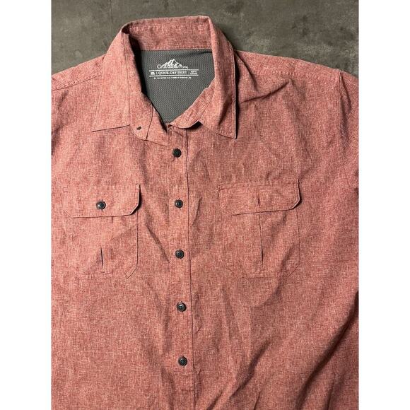 Croft & Barrow Shirt Mens L Large‎ Rust Quick Dry Button Up Outdoor Camp - Picture 3 of 5